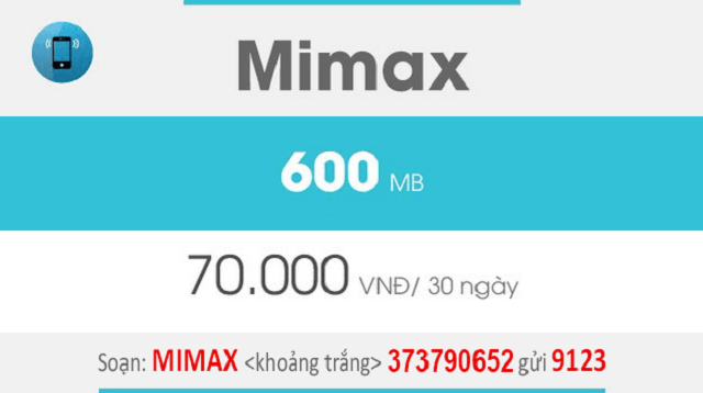 Cách đăng ký MiMax Viettel trọn gói 70.000đ nhận 3GB data